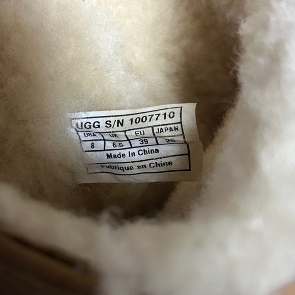 UGG Brown Shearling Lined Moccasins - Picture 7 of 7